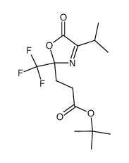 tert-butyl 3-[5-oxo-4-(propan-2-yl)-2-(trifluoromethyl)-2,5-dihydro-1,3-oxazol-2-yl]propanoate结构式