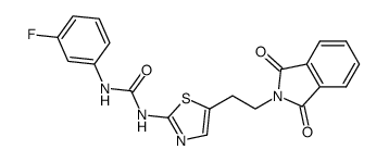 1-{5-[2-(1,3-dioxo-1,3-dihydro-isoindol-2-yl)-ethyl]-thiazol-2-yl}-3-(3-fluoro-phenyl)-urea Structure