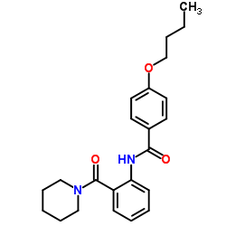 4-Butoxy-N-[2-(1-piperidinylcarbonyl)phenyl]benzamide Structure