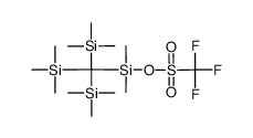 (dimethyl(trifluoromethanesulfonato)silyl)tris(trimethylsilyl)methane结构式