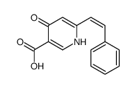 4-oxo-6-(2-phenylethenyl)-1H-pyridine-3-carboxylic acid结构式