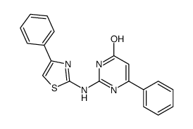 6-phenyl-2-[(4-phenyl-1,3-thiazol-2-yl)amino]-1H-pyrimidin-4-one Structure