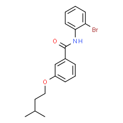 N-(2-Bromophenyl)-3-(3-methylbutoxy)benzamide structure