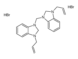 3-prop-2-enyl-1-[(3-prop-2-enyl-1,2-dihydrobenzimidazol-1-ium-1-yl)methyl]-1,2-dihydrobenzimidazol-1-ium,dibromide Structure