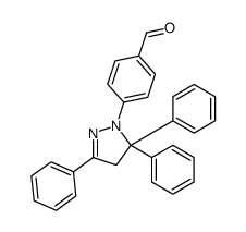 4-(3,5,5-triphenyl-4H-pyrazol-1-yl)benzaldehyde Structure