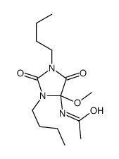 N-(1,3-dibutyl-4-methoxy-2,5-dioxoimidazolidin-4-yl)acetamide Structure