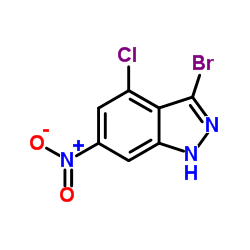 3-Bromo-4-chloro-6-nitro-1H-indazole picture