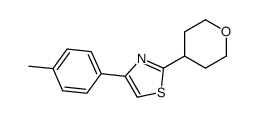 4-(4-methylphenyl)-2-(oxan-4-yl)-1,3-thiazole结构式