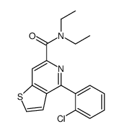 4-(2-chlorophenyl)-N,N-diethylthieno[3,2-c]pyridine-6-carboxamide结构式