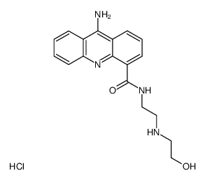 N-<2-<(2-hydroxyethyl)amino>ethyl>-9-aminoacridine-4-carboxamide dihydrochloride salt结构式