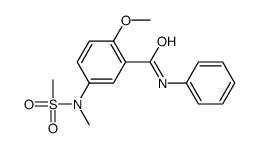 2-methoxy-5-[methyl(methylsulfonyl)amino]-N-phenylbenzamide结构式