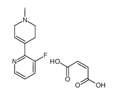1-methyl-4-(3-fluoro-2-pyridinyl)-1,2,5,6-tetrahydropyridine hydrogen maleate结构式