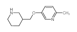 2-甲基-5-(3-哌啶基甲氧基)吡啶结构式