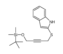 tert-butyl-[4-(1H-indol-2-ylsulfanyl)but-2-ynoxy]-dimethylsilane结构式