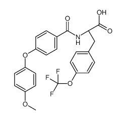 (2S)-2-[[4-(4-methoxyphenoxy)benzoyl]amino]-3-[4-(trifluoromethoxy)phenyl]propanoic acid结构式