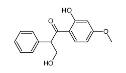 2-Hydroxy-4-methoxyphenyl α-hydroxymethyl-benzyl ketone结构式