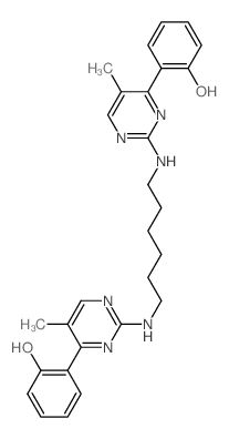 Phenol,2,2'-[1,6-hexanediylbis[imino(5-methyl-2,4-pyrimidinediyl)]]bis- (9CI) Structure