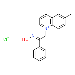 1-(2-phenyl-2-hydroxyiminoethyl)-1-(6-methylquinolinium)结构式