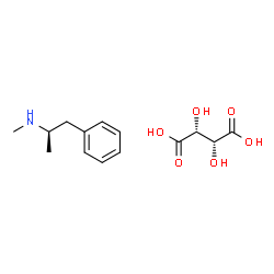 (R)-methyl(alpha-methylphenethyl)ammonium [R-(R*,R*)]-hydrogen tartrate结构式