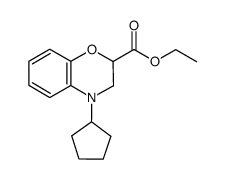 (+/-)-ethyl 4-cyclopentyl-3,4-dihydro-2H-benzo[b][1,4]oxazine-2-carboxylate Structure