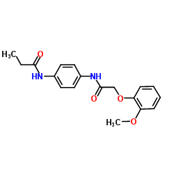 N-(4-{[(2-Methoxyphenoxy)acetyl]amino}phenyl)propanamide Structure