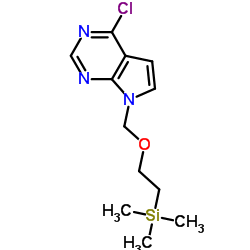 4-chloro-7-((2-(trimethylsilyl)ethoxy)methyl)-7H-pyrrolo[2,3-d]pyrimidine structure