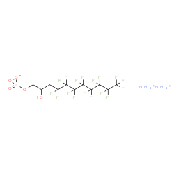 Diammonium 4,4,5,5,6,6,7,7,8,8,9,9,10,10,11,11,11-heptadecafluoro-2-hydroxyundecyl phosphate Structure