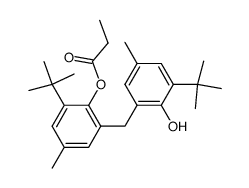 2,2'-methylenebis(6-tert-butyl-4-methylphenol) monopropionate结构式