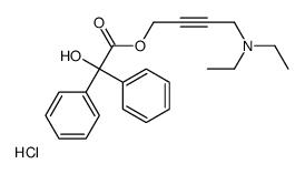 4-(diethylamino)but-2-ynyl 2-hydroxy-2,2-diphenylacetate,hydrochloride Structure