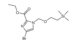 ethyl 4-bromo-1-[[2-(trimethylsilyl)ethoxy]methyl]-1H-imidazole-2-carboxylate结构式
