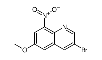 3-溴-6-甲氧基-8-硝基喹啉结构式