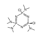 2-cis-4-dichloro-2,4,6,6-tetrakis(dimethylamino)cyclotriphosphazene Structure