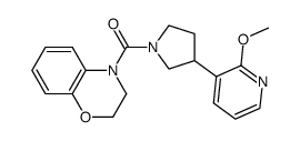 (2,3-Dihydrobenzo[1,4]oxazin-4-yl)[3-(2-methoxypyridin-3-yl)pyrrolidin-1-yl]methanone结构式