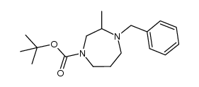 tert-butyl 4-benzyl-3-methyl-1,4-diazepane-1-carboxylate Structure