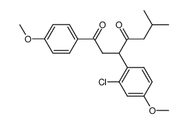 3-(2-chloro-4-methoxyphenyl)-1-(4-methoxyphenyl)-6-methylheptane-1,4-dione结构式