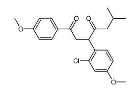 3-(2-chloro-4-methoxyphenyl)-1-(4-methoxyphenyl)-6-methylheptane-1,4-dione Structure