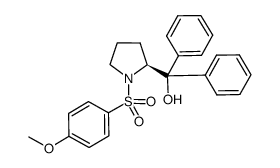 (S)-[1-(4-methoxybenzenesulfonyl)pyrrolidin-2-yl]diphenylmethanol结构式