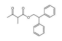 2,2-diphenylethyl 2-methyl-3-oxobutanoate Structure