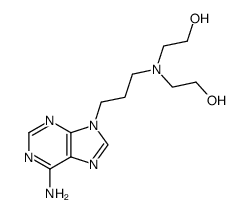 2,2'-[3-(6-amino-purin-9-yl)-propylazanediyl]-bis-ethanol结构式