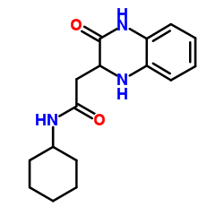 N-CYCLOHEXYL-2-(3-OXO-1,2,3,4-TETRAHYDRO-QUINOXALIN-2-YL)-ACETAMIDE结构式