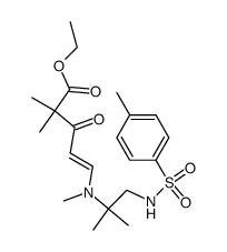 ethyl (E)-5-(2-(tosylamino-1,1-dimethyl)ethyl methyl)amino-2,2-dimethyl-3-oxo-4-pentenoate Structure