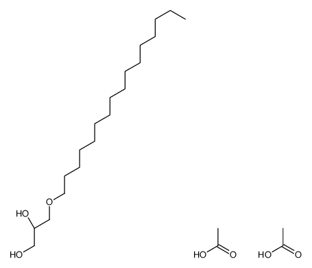 acetic acid,(2R)-3-hexadecoxypropane-1,2-diol结构式