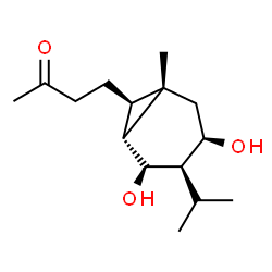 4-[(1S,6β)-3β,5β-Dihydroxy-1β-methyl-4β-(1-methylethyl)bicyclo[4.1.0]hept-7β-yl]-2-butanone结构式