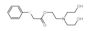 2-(bis(2-hydroxyethyl)amino)ethanol, 2-phenylsulfanylacetic acid structure