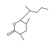 (3R,5R,6S)-3,5-dimethyl-6-[(2R)-pentan-2-yl]oxan-2-one结构式