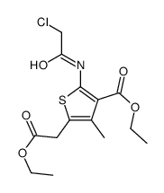 ethyl 2-[(2-chloroacetyl)amino]-5-(2-ethoxy-2-oxoethyl)-4-methylthiophene-3-carboxylate结构式