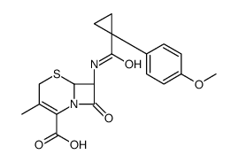 (6R,7R)-7-[[1-(4-methoxyphenyl)cyclopropanecarbonyl]amino]-3-methyl-8-oxo-5-thia-1-azabicyclo[4.2.0]oct-2-ene-2-carboxylic acid Structure