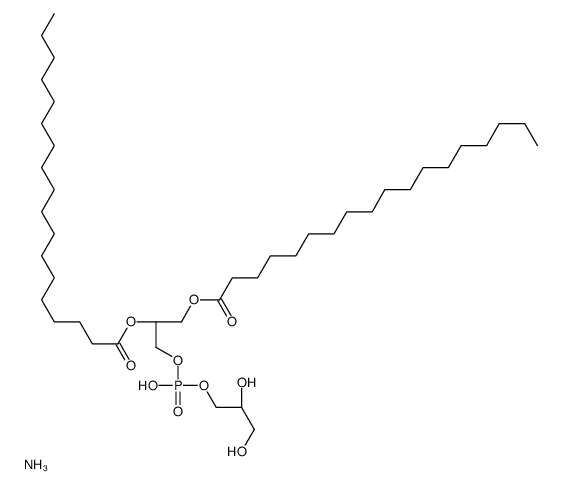 1,2-DIOCTADECANOYL-SN-GLYCERO-3-PHOSPHO-RAC-[1-GLYCEROL] AMMONIUM SALT structure