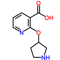 2-(3-Pyrrolidinyloxy)nicotinic acid Structure