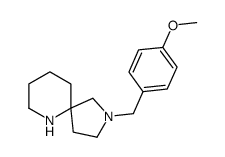 2-[(4-methoxyphenyl)methyl]-2,6-diazaspiro[4.5]decane结构式